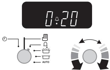 FALCON ELAS 90 ECBL - Réglage de la minuterie pour la cuisson (minuterie) - 2