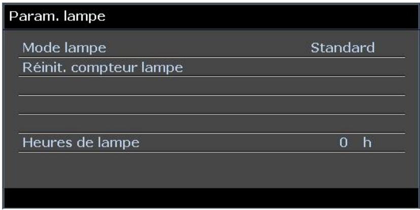INFOCUS SP8604 - Param. lampe - 1