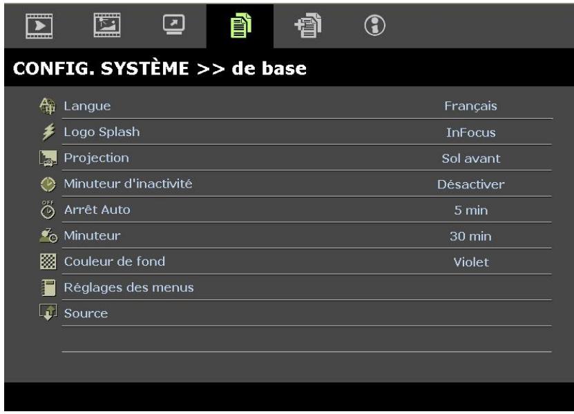 INFOCUS SP8604 - Configuration de la langue de l'OSD - 1
