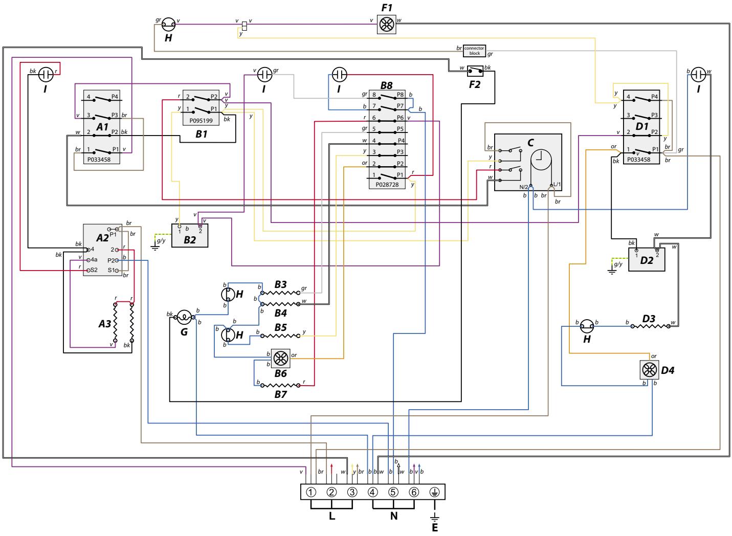 ELAN 90 - Circuit Diagram: Oven - 1