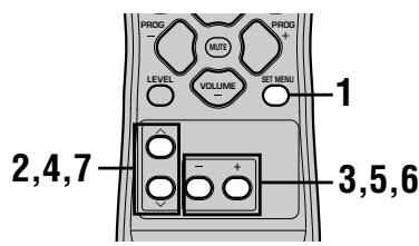 YAMAHA AV3005 - Réglage des paramètres du menu de configuration - 1