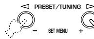 YAMAHA AV3005 - Appuyez sur la touche PRESET/TUNING - 1