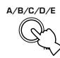 YAMAHA AV3005 - Appuyez sur la touche A/B/C/D/E (A/B/C/D/E dans le cas du boîtier de télécommande) pour désir le groupe de stations. - 1