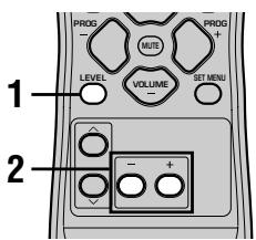 YAMAHA AV3005 - Réglage du niveau des enceintes pendant la lecture - 1