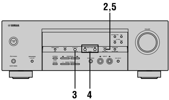 YAMAHA AV3005 - ■ Mise en mémoire manuelle des fréquences de station - 1