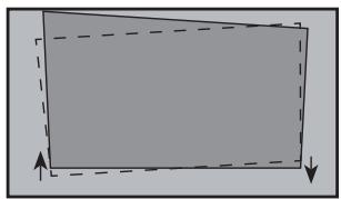 HISENSE PL2 - ÉTAPE 3 Réglage de l'image projetée et de la console METTRE EN PARALLELE LE BAS DE L'IMAGE AVEC L'éCRAN - 1