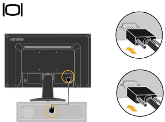 LENOVO Ecran PCD22-10 - Connector et allumer votre moniteur - 3