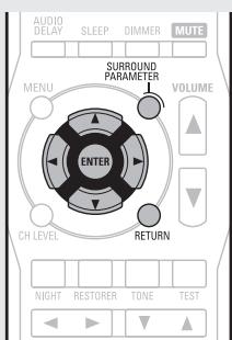 DENON AVR-1311 BKE2 - Utilisation du menu des paramètres surround - 2