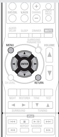 DENON AVR-1311 BKE2 - Fonctionnement du menu - 1