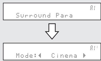DENON AVR-1311 BKE2 - Utilisation du menu des paramètres surround - 1