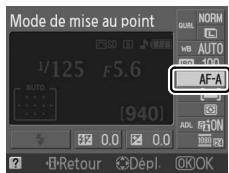 NIKON D130018-55 - Afficher les options du mode de mise au point. - 2