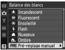NIKON D130018-55 - Afficher les options de balance des blancs. - 2