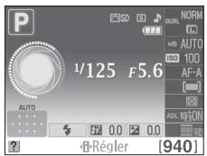 NIKON D130018-55 - Positionner le curseur sur l'affichage des informations. - 1