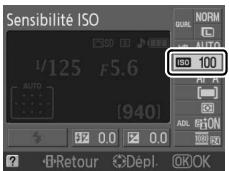 NIKON D130018-55 - Afficher les options de sensibilité ISO. - 2
