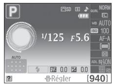 NIKON D130018-55 - Positionner le curseur sur l'affichage des informations. - 1