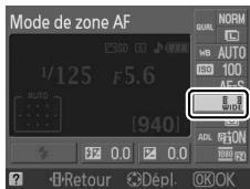 NIKON D130018-55 - Choisir un mode de zone AF. - 1
