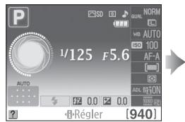 NIKON D130018-55 - Positionner le curseur sur l'affichage des informations. - 1