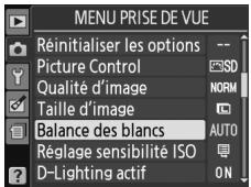 NIKON D130018-55 - Le menu Prise de vue - 1