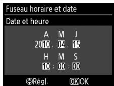 NIKON D130018-55 - Régler la date et l'heure. - 2