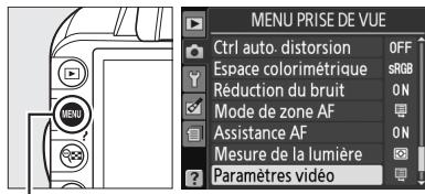 NIKON D130018-55 - Sélectionner Paramètres video. - 1