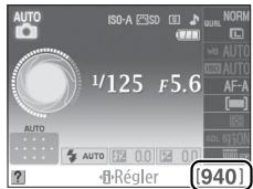 NIKON D130018-55 - Vérifier le nombre de vues restantes. - 1