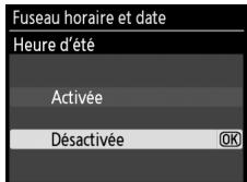 NIKON D130018-55 - Activer ou désactiver l'heure d'été. - 2