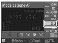 NIKON D130018-55 - Choisir un mode de zone AF. - 1