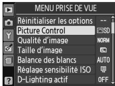 NIKON D130018-55 - Afficher les Picture Control. - 2
