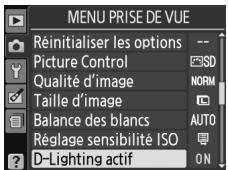 NIKON D130018-55 - Le menu Prise de vue - 1