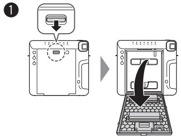 FUJIFILM INSTAX SQ6 RUBY RED EX - Retrait de la cassette film instax SQUARE utilisée - 1