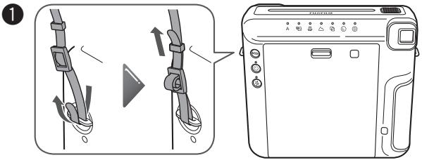 FUJIFILM INSTAX SQ6 RUBY RED EX - Fixation de la courroie - 1