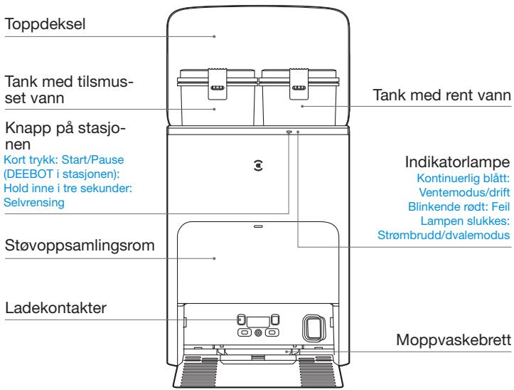 ECOVACS DEEBOT X5 OMNI - Stasjon (foran) - 1