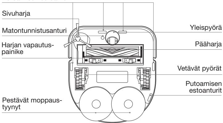 ECOVACS DEEBOT X5 OMNI - Näkymä alta - 1