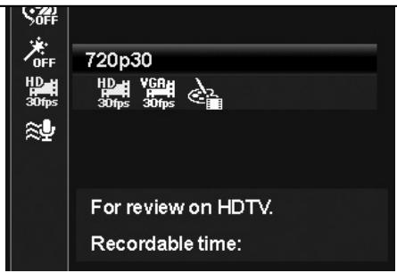 HITACHI HDC1610E - Taille de la video - 1