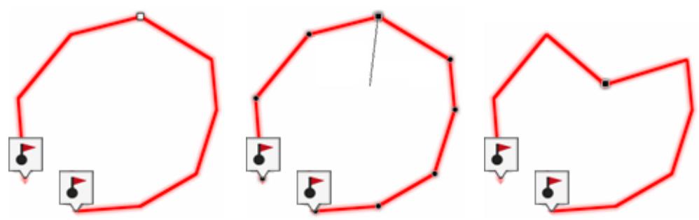 TWONAV ANIMA 3.3 FRANCE ENTIERE - - Déplacement de l'emplacement d'un point de la trace: - 1