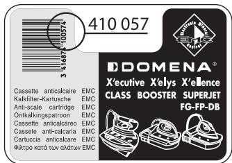 DOMENA X ELLENCE 30 - Témoin lumineux de changement de la cassette anticalcaire - 4