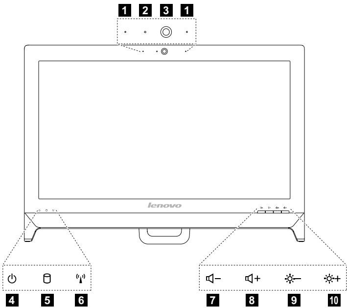 LENOVO C260TOUCH-57331263 - Vue frontale de l'ordinateur - 2