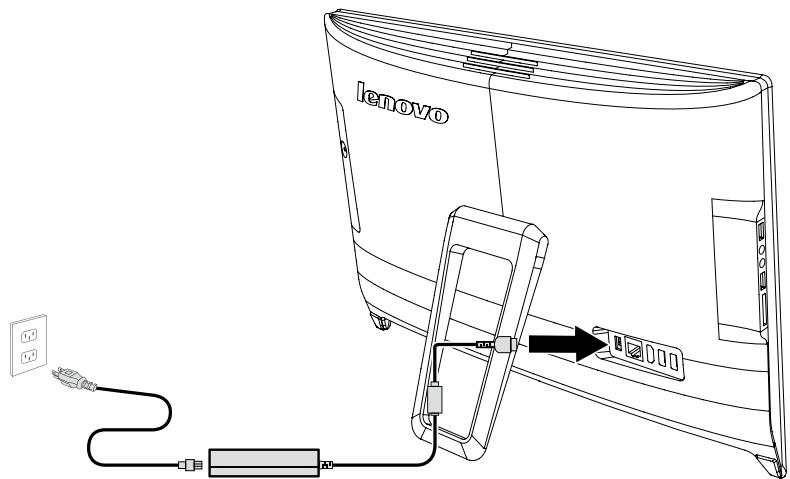 LENOVO C260TOUCH-57331263 - Branchement du cordon d'alimentation - 1