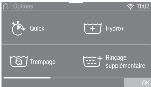 MIELE WTW870 - Menu Options (selection multiple) - 1