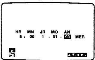 TOSHIBA SD-33VE-S-TE - Positionner l'horologe manuellement - 3