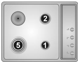 SMEG SR804PGH9 - Disposition des brûleurs sur la table de cuisson (Table avec panneau de commandes intégré) - 4