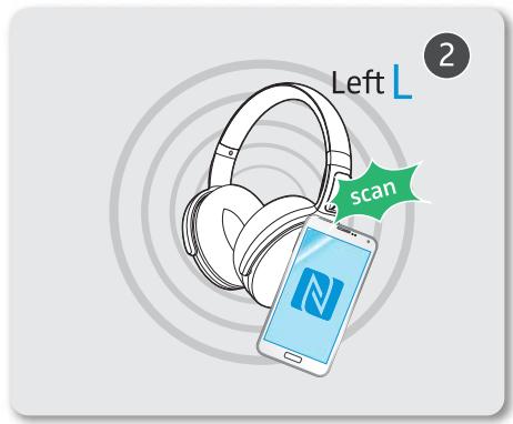 SENNHEISER HD4.40BT - Appairer le casque avec un apparéil Bluetooth en utilisant la fonction NFC - 2