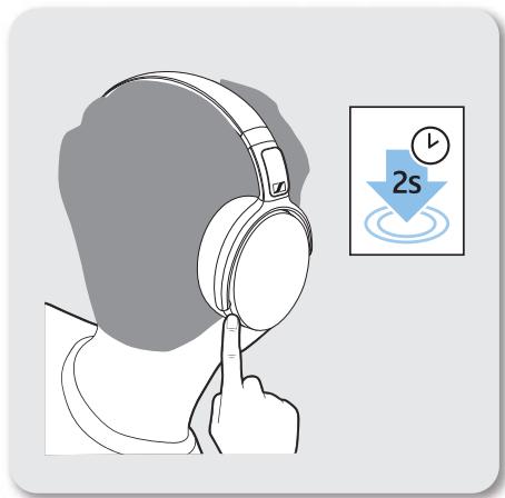 SENNHEISER HD4.40BT - Eteindre le casque - 1