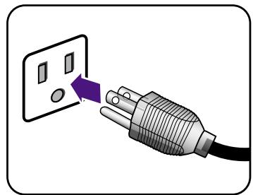 BENO GW2270H_EF - Connexion de l'alimentation et mise sous tension. - 4