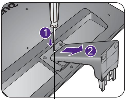 BENO GW2270H_EF - Retirez le support du moniteur. - 1