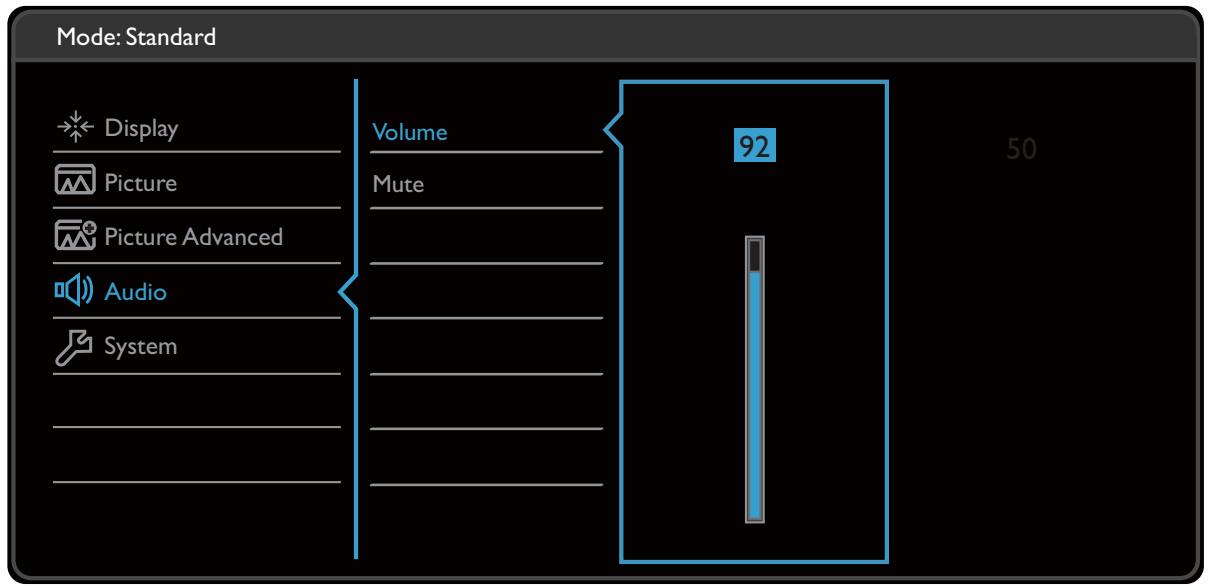 BENO GW2270H_EF - Menu Son (certains modèles seulement) - 1