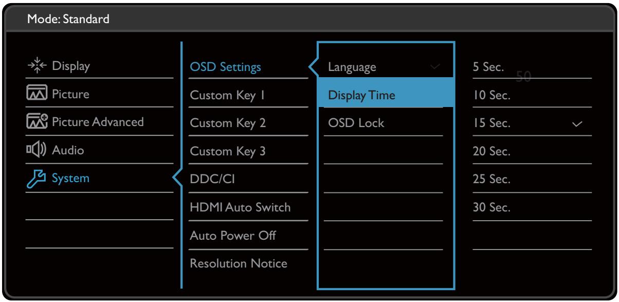 BENO GW2270H_EF - Menu Système - 1
