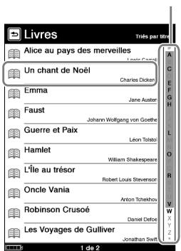 SONY LIVNU PRS600 BLACK - Tapez sur le livre de votrechoix dans la liste « Livres » - 1