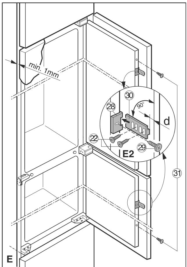 LIEBHERR RCI 5339 - d = épaisseur du meuble +3mm - 5