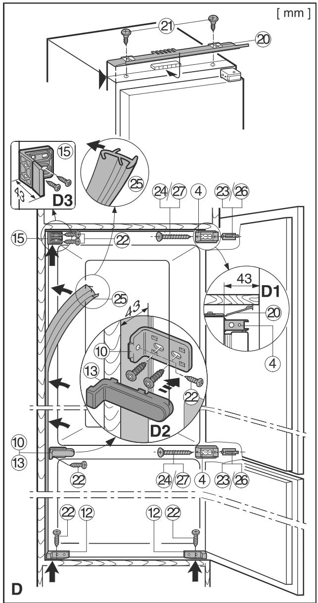 LIEBHERR RCI 5339 - d = épaisseur du meuble +3mm - 4